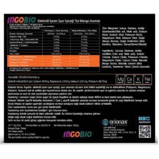 Elektrolit Sporcu İçeceği Doğal MANGO AROMALI (20 x 15gr.)