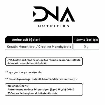 DNA Nutrition Creatine 250gr