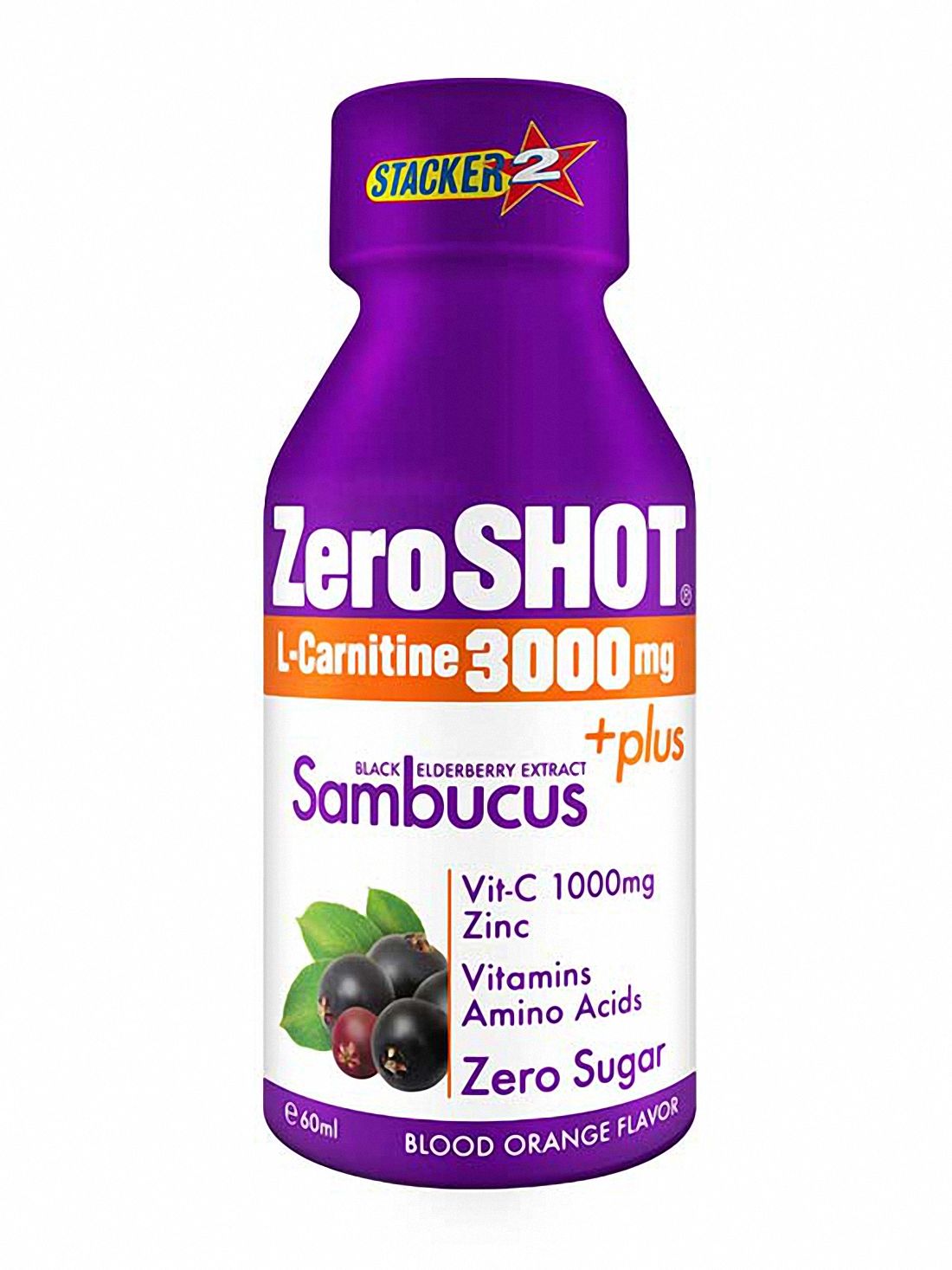 ZEROSHOT Zero Shot 60 mL 3000 Mg L-Carnitine + Plus Sambucus 12 Adet