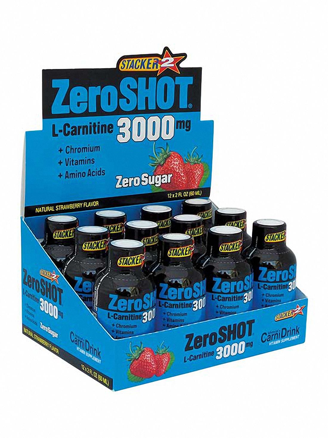 Zero Shot 60 mL 3000Mg L-Carnitine 12 Adet ÇİLEK AROMALI