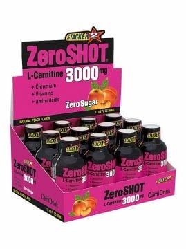 Zero Shot 60 mL 3000Mg L-Carnitine 12 Adet ŞEFTALİ AROMALI