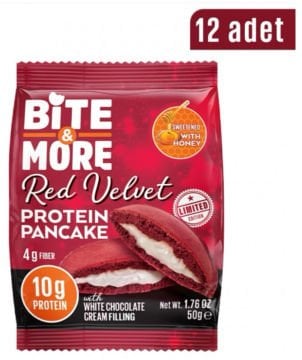 BİTE MORE PROTEİN PANCAKE (50 GR) - 12 ADET BEYAZ ÇİKOLATA AROMALI