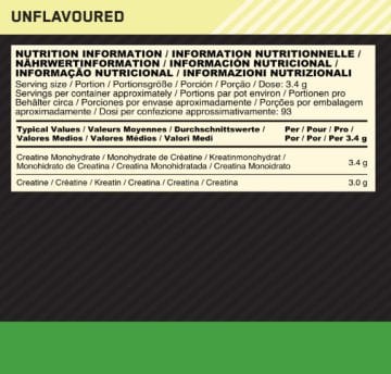 Optimum Micronized Creatine Powder 317 Gr