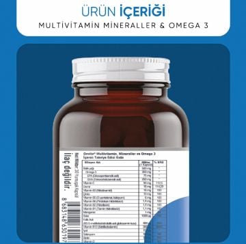 Onvita Nutrition Omega 3 ve Multivitamin Mineraller, 30 Yumuşak Kapsül