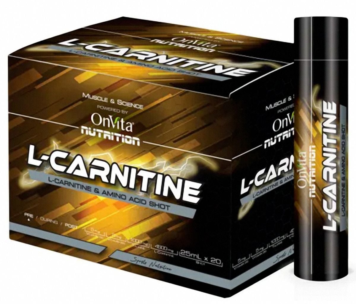 Onvita Nutrition L-Carnitine 4500 mg ve Aminos Asit, Amino Acid Shot Çilek Mango Aromalı