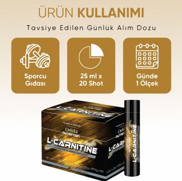 Onvita Nutrition L-Carnitine 4500 mg ve Aminos Asit, Amino Acid Shot Çilek Mango Aromalı