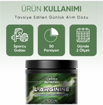 Onvita Nutrition L-arginine Hcl, Aminoasit 5000 Mg 300 gr