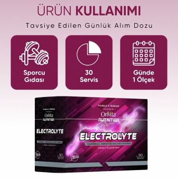 Onvita Nutrition Electrolyte Elektrolit, Magnezyum, Koenzim Q10 Ve Vitaminler 30 Saşe