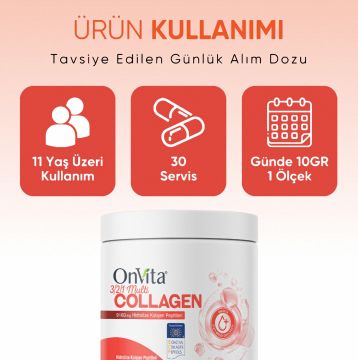 Onvita Nutrition Multi Collagen 3-2-1 Toz Kolajen 30 Servis
