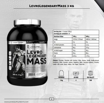 KEVIN LEVRONE LEGENDARY MASS Çikolata Aromalı 3 KG