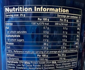 Galvanize Nutrition 100 Isolate Protein 72 servis Belçika Çikolatası