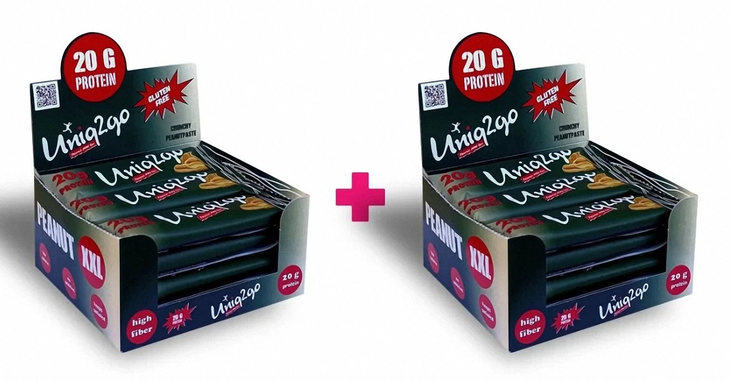 Uniq2go Fıstıklı Proteinli Bar XXL 67g x 24 Adet (2 Kutu)