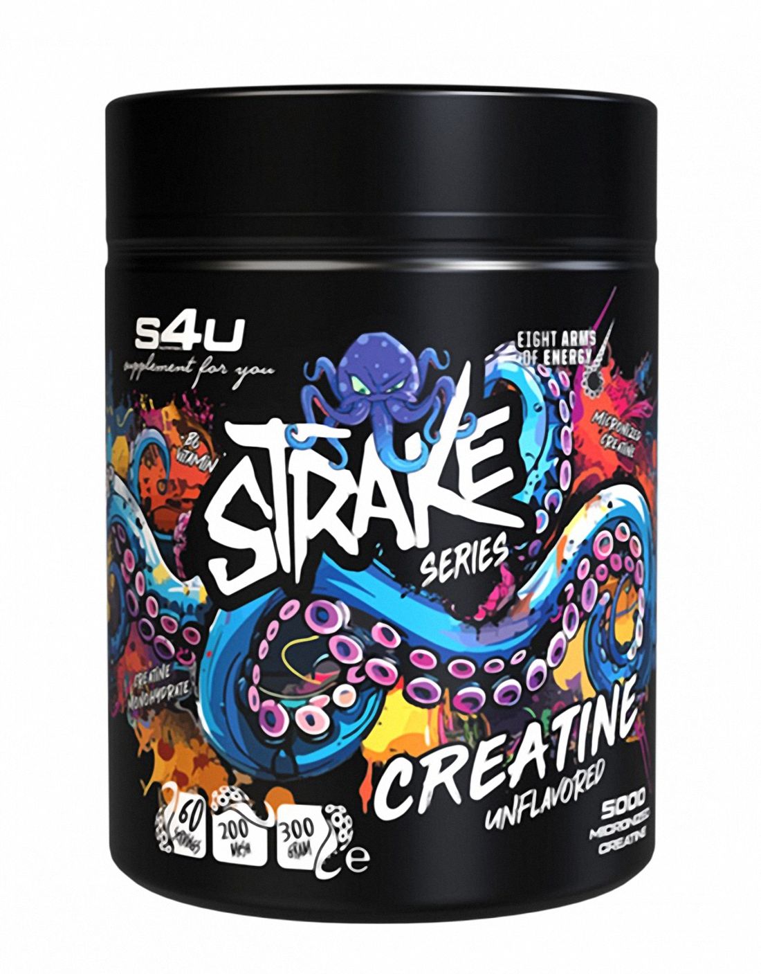 S4U Strike Series Creatine 300g - Aromasız Mikronize Kreatin