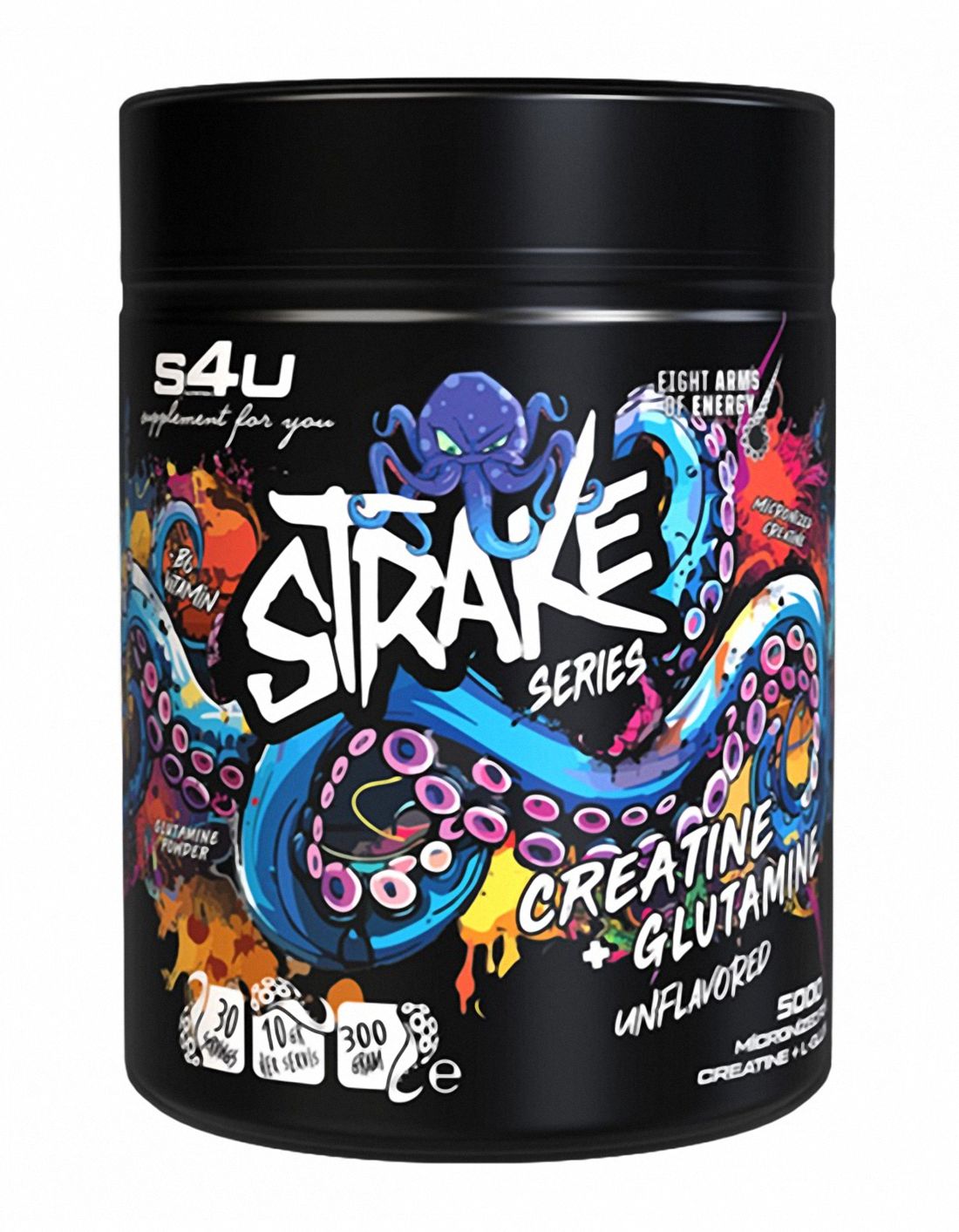 S4U Strake Series Creatine + Glutamine 300g Aromasız