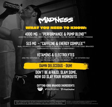 Mutant Madness | Pre Workout Powder Supplement Performance and Pump Blend