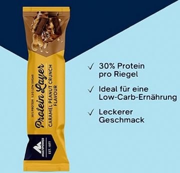 Multipower Protein Layer 50 Gr 18 Adet YER FISTIĞI KARAMEL Aromalı