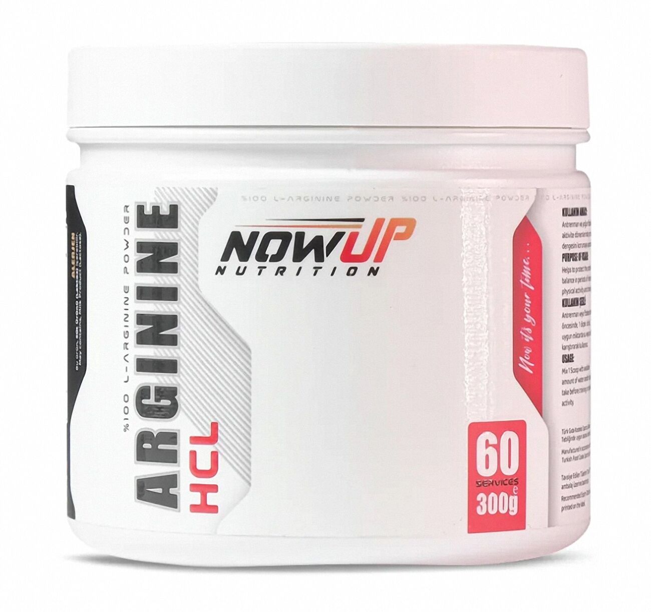 Nowup Nutrition PURE Arginine | Katkısız & Aromasız Saf L-Arjinin