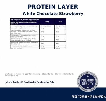 Multipower Protein Layer 50 Gr 18 Adet BEYAZ ÇİKOLARA ÇİLEK Aromalı