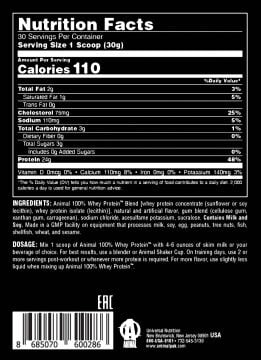 Universal Animal 100% Whey Protein VANİLYA Aromalı 908 gr