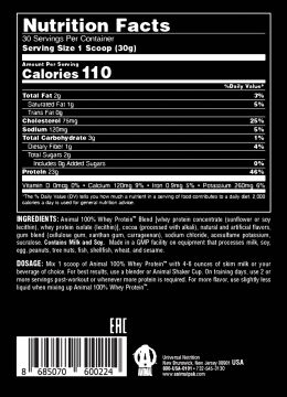 Universal Animal 100% Whey Protein ÇİKOLATA Aromalı 908 gr