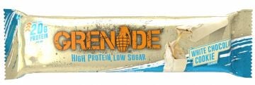 Grenade High Protein, Low Sugar Bar - White Chocolate Cookie, 12 x 60 gr