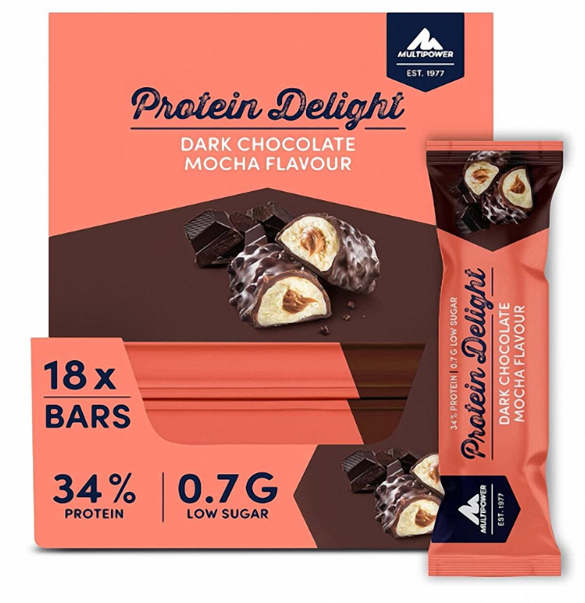 Multipower Protein Delight Protein Bar - 18 x 35g Protein Bar