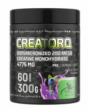 Creatorq %100 Micronized Creatine Monohydrate Orman Meyveli 300 Gr - 60 Servis