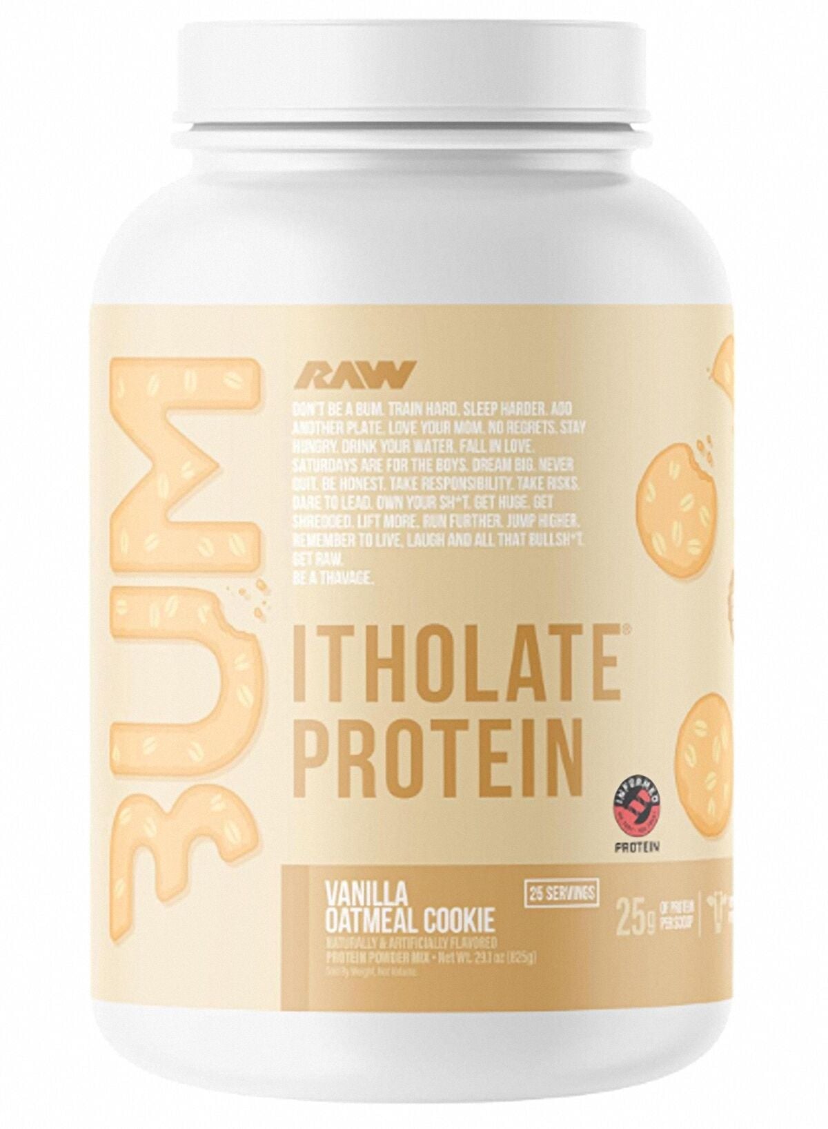 RAW Whey Protein Isolate VANİLYA OATMEAL KURABİYE Aromalı 775 gr 25 servis