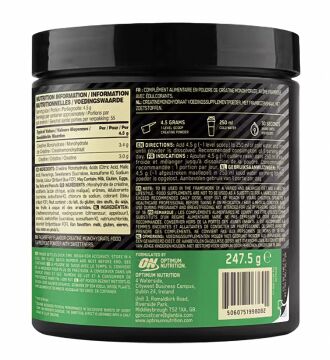 Optimum Micronized Creatine Powder 247.5 Gr PORTAKAL Aromalı