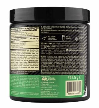 Optimum Micronized Creatine Powder 247.5 Gr PORTAKAL Aromalı