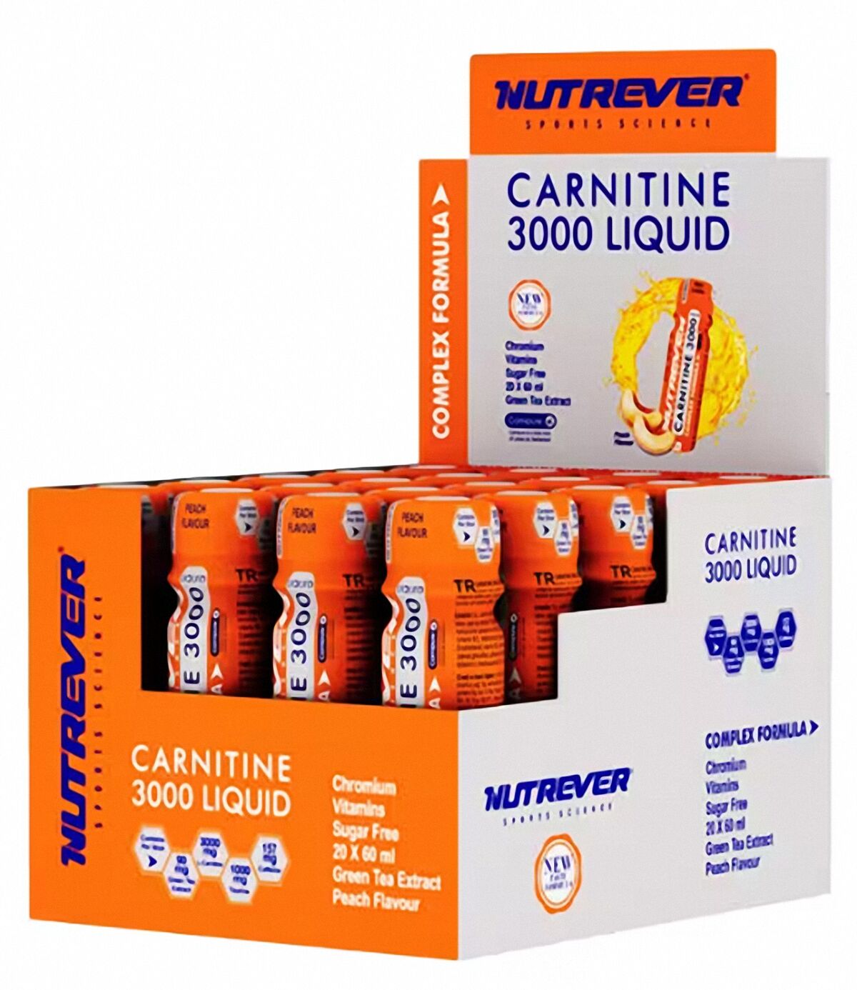 Nutrever L-Carnitine 3000 Liquid 20 Ampul ŞEFTALİ Aromalı