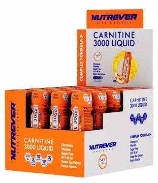 Nutrever L-Carnitine 3000 Liquid 20 Ampul ŞEFTALİ Aromalı