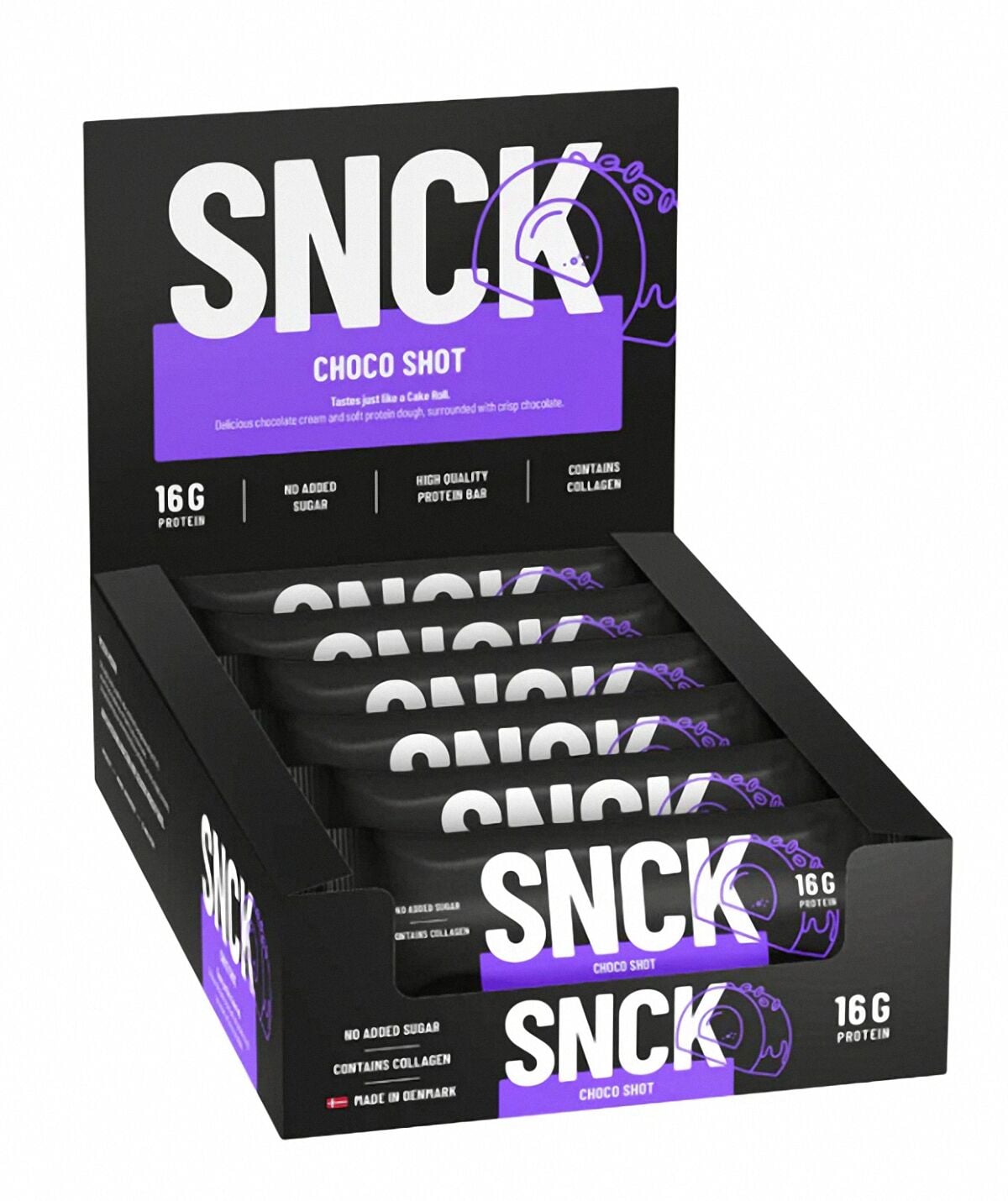SNCK Protein Bar Box (12 x 55 gr Bars) COCO SHOT