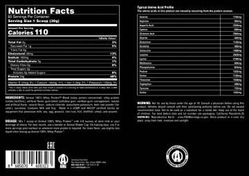 Universal Animal 100% Whey Protein ÇİLEK Aromalı 1,8 kg