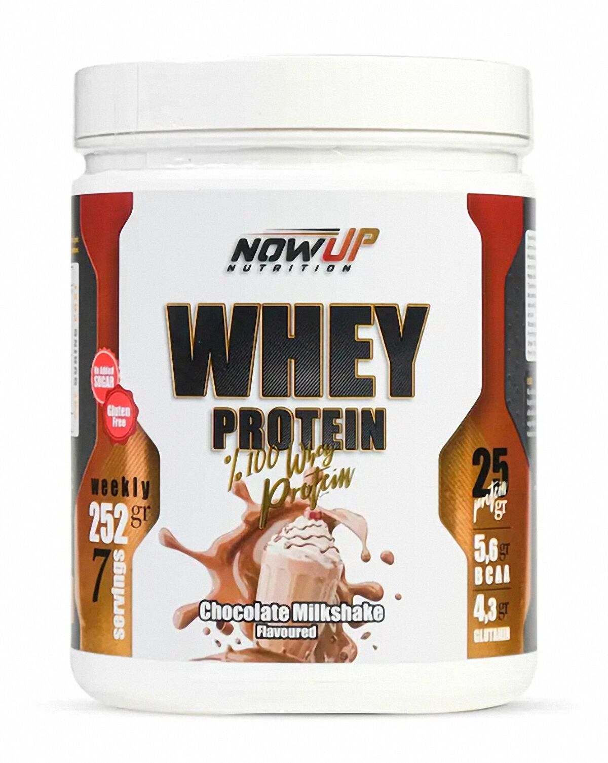 Nowup Nutrition %100 Whey Protein Çilek Aromalı 252 Gr | 25g Protein