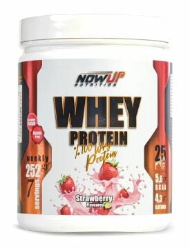 Nowup Nutrition %100 Whey Protein Çilek Aromalı 252 Gr | 25g Protein