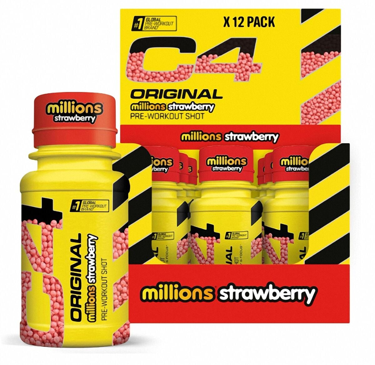 C4 Original Pre Workout Millions Çilek Aromalı Shots 12 x 60ml