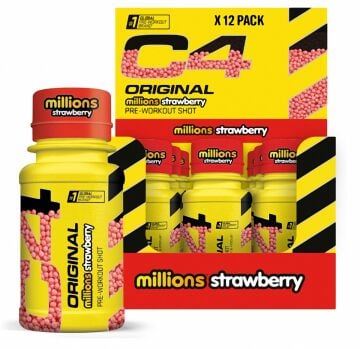 C4 Original Pre Workout Millions Çilek Aromalı Shots 12 x 60ml