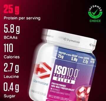 Dymatize ISO 100 Hydrolized Clear Whey Protein 512 gr