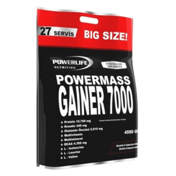 POWERLIFE MASS GAİNER KARBONHİDRAT 7000 4590 GR POŞET
