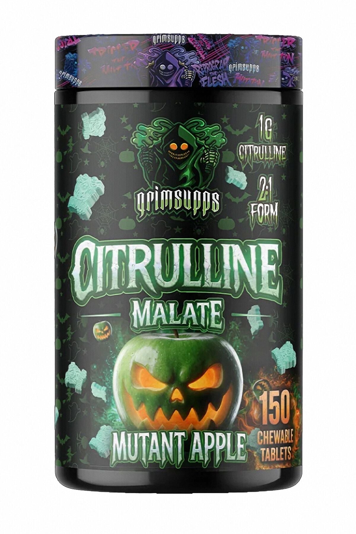 GRIMSUPPS CITRULLINE MALATE MUTANT APPLE FLAVOR 150 TABLETS