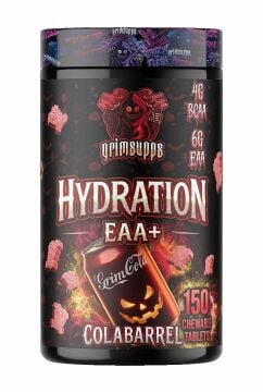 GRIMSUPPS HYDRATION EAA+ COLABARREL FLAVOR CHEWABLE 150 TABLETS