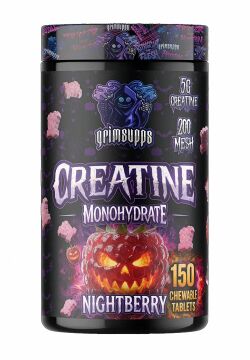 GRIMSUPPS CREATINE MONOHYDRATE NIGHTBERRY FLAVOR 150 CHEWABLE TABLETS