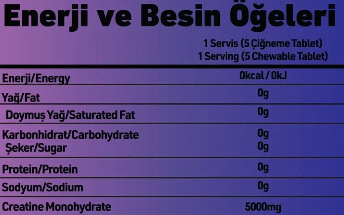 GRIMSUPPS CREATINE MONOHYDRATE NIGHTBERRY FLAVOR 150 CHEWABLE TABLETS