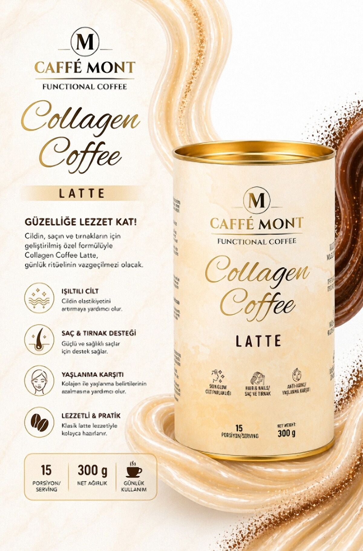 COLLAGEN COFFEE LATTE 300 gr 20 servis