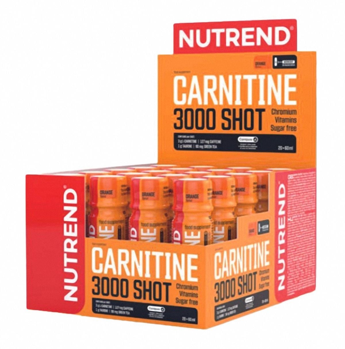 Nutrend L-Carnitine Shot 3000mg 20 Ampül PORTAKAL AROMALI