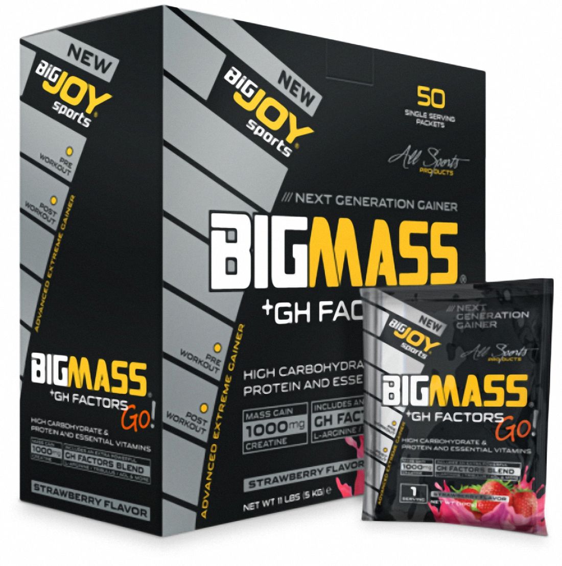 Big Joy Big Mass +GH Factors Go 5000 Gr 50 Saşe Çilek